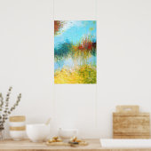 16x24トリプチパート2抽象芸術絵画ズプリント ポスター (キッチン)