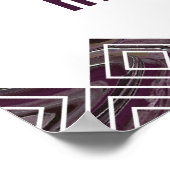 16x24パープルマーブルアートプリントセミグロス ポスター (角)