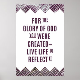 16x24パープルマーブルアートプリントセミグロス ポスター