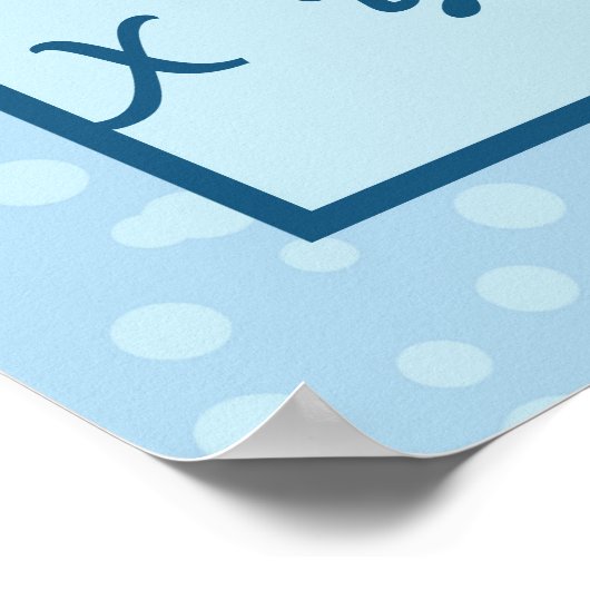 16x24子供部屋アートABCグラフタートルリーフ海海 ポスター (角)