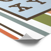 16x24子供部屋アートABCグラフラグーナビーチカメFr ポスター (角)