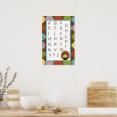 16x24子供部屋アートABCチャートJungle Tales Safari ポスター (キッチン)