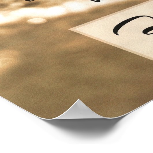 16x24砂地の足跡を持つデシデラタの詩 ポスター (角)