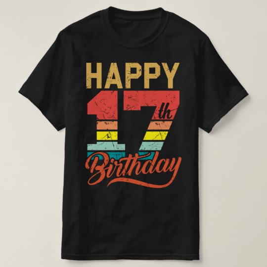 17誕生日目おめでとう17歳のかわいい贈り物 Tシャツ Zazzle Co Jp