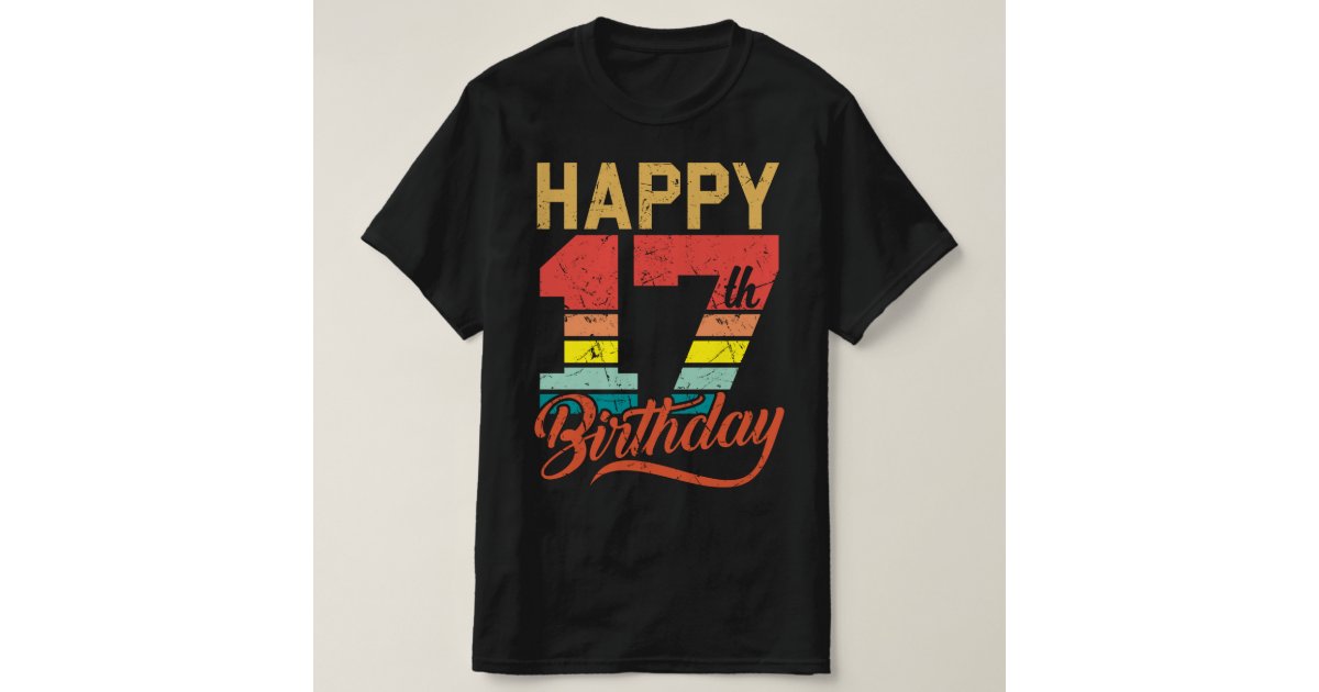 17誕生日目おめでとう17歳のかわいい贈り物 Tシャツ Zazzle Co Jp