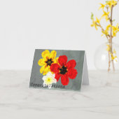 17のお祝い カード (黄色い花)