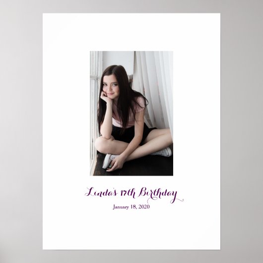 17の誕生日サインインパーティーボード17th ポスター (正面)