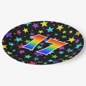 17イベント:はっきりした,おもしろい，レインボーカラフル17 ペーパープレート (アングル)