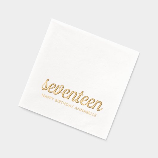 17エレガント誕生日ゴモダンールナプキンス 箔ナプキン (左)