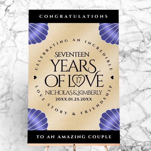 17エレガントth Shells結婚の記念日 アクリルサイン