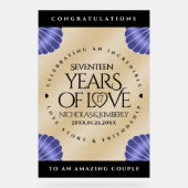 17エレガントth Shells結婚の記念日 アクリルサイン (正面)