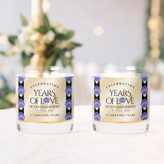 17エレガントth Shells結婚の記念日 ウイスキーグラス (インサイチュ (ウェディング))