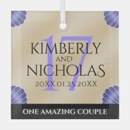 17エレガントth Shells結婚の記念日 ガラスオーナメント