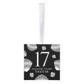 17エレガントth Shells結婚の記念日 キューブオーナメント (右)