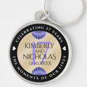 17エレガントth Shells結婚の記念日 キーホルダー (正面)