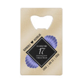 17エレガントth Shells結婚の記念日 クレジットカード栓抜き (正面)