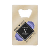 17エレガントth Shells結婚の記念日 クレジットカード栓抜き (裏面)