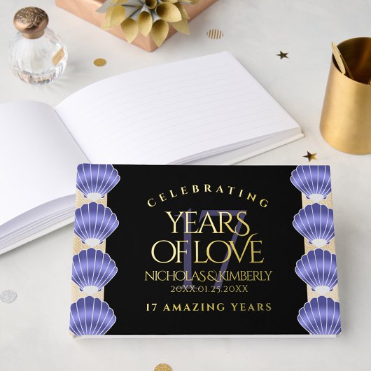 17エレガントth Shells結婚の記念日 ゲストブック