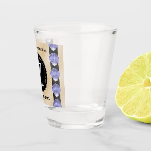 17エレガントth Shells結婚の記念日 ショットグラス (右)