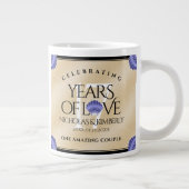 17エレガントth Shells結婚の記念日 ジャンボコーヒーマグカップ (右)