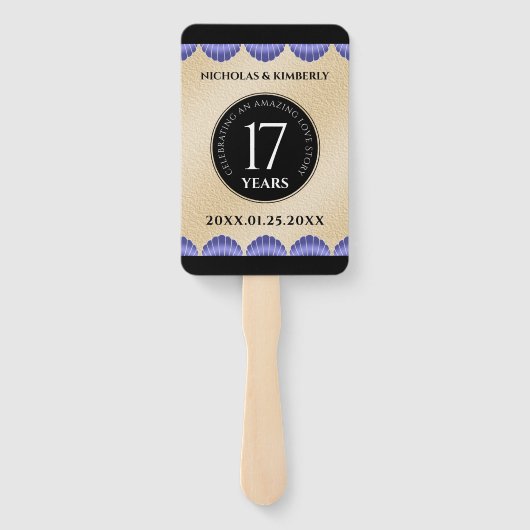 17エレガントth Shells結婚の記念日 ハンドファン (裏面)