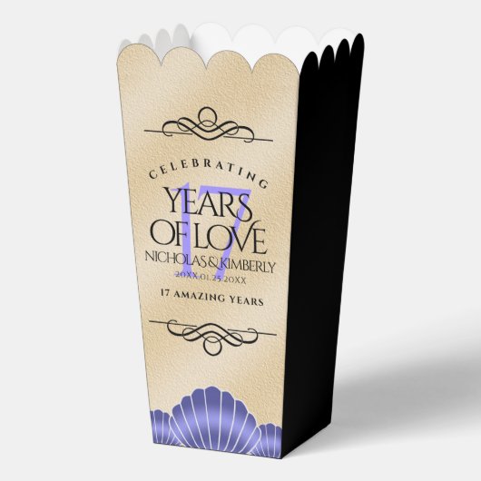 17エレガントth Shells結婚の記念日 フェイバーボックス (裏面)