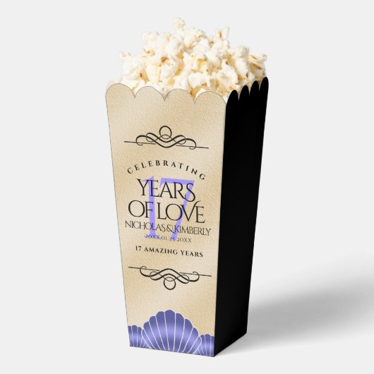 17エレガントth Shells結婚の記念日 フェイバーボックス (はじけた状態)