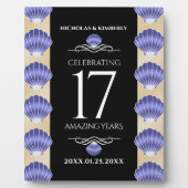 17エレガントth Shells結婚の記念日 フォトプラーク (正面)