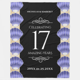 17エレガントth Shells結婚の記念日 フリースブランケット