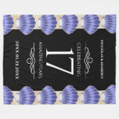 17エレガントth Shells結婚の記念日 フリースブランケット (正面(横))