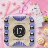 17エレガントth Shells結婚の記念日 ペーパープレート (パーティー)