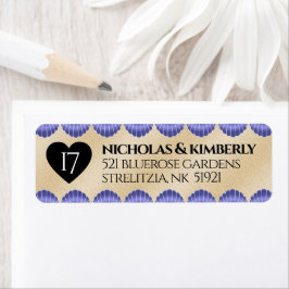 17エレガントth Shells結婚の記念日 ラベル
