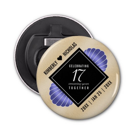 17エレガントth Shells結婚の記念日 栓抜き (正面)