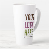 17オンスカスタムラテ背の高いマグ（ロゴ付き、最小値なし） カフェラテマグ (右アングル)