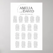 17テーブモダンルウェルカムシーティングチャート ポスター (正面)