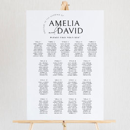 17テーブモダンルウェルカムシーティングチャート ポスター