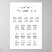 17テーブル席の座席表を見つける ポスター (正面)