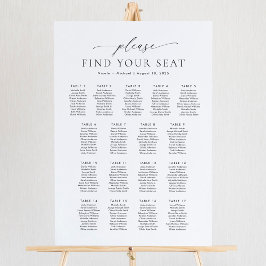 17テーブル席の座席表を見つける ポスター