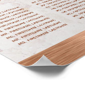 17テーブル座席図Marble Copper 結婚's ポスター (角)