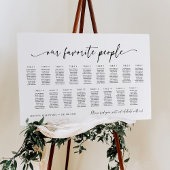 17テーブル私たちお気に入りのの人の座席図プラン ポスター