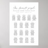 17テーブル私たちお気に入りのの人の座席表 ポスター (正面)