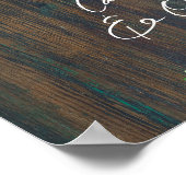 17テーブル素朴ウッドジプソフィラ写真シーティングフォーム ポスター (角)