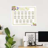 17テーブル結婚シーティンググラフパステル ポスター (ホームオフィス)