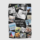 17パーソナライズされたパパ写真コラージュ |父の日 ゴルフタオル (正面)