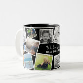 17パーソナライズされたパパ写真コラージュ |父の日 ツートーンマグカップ (正面左)