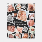 17パーソナライズされたベビー写真コラージュ フリースブランケット (正面)