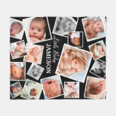 17パーソナライズされたベビー写真コラージュ フリースブランケット (正面(横))