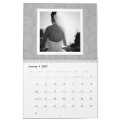 17フォトコラージュとダマスクパターン カレンダー (1月 2027)