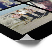 17フォトコラージュと文字 – ブラック編集可能 ポスター (角)