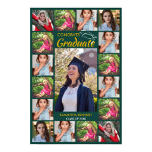 17フォトコラージュテンプレートおめでとうグラード20XX緑